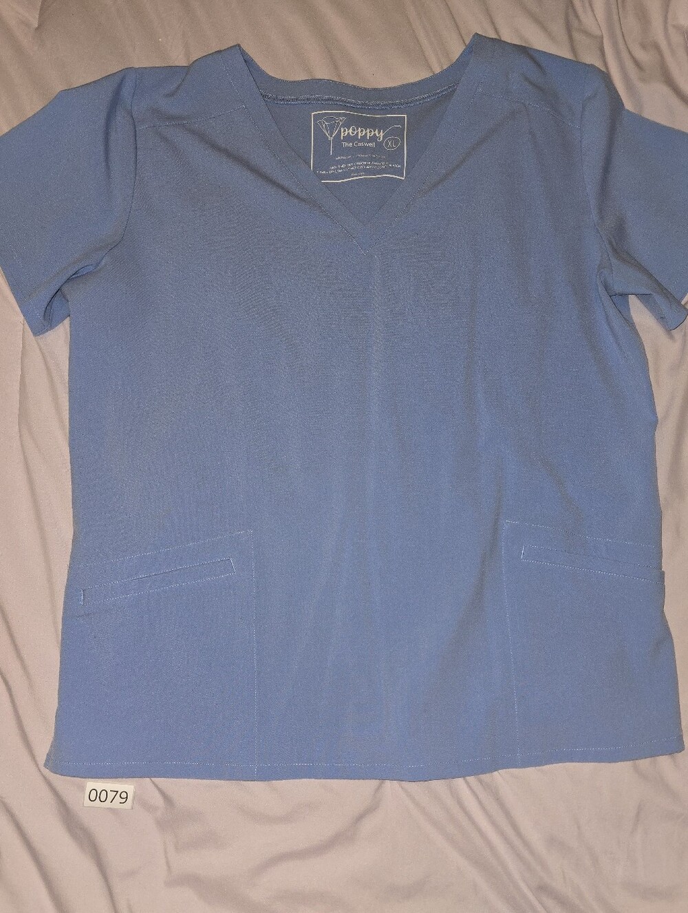 Poppy Scrubs Ceil Blue XL Scrub Top, Like New Worn Once, Fragrance Free